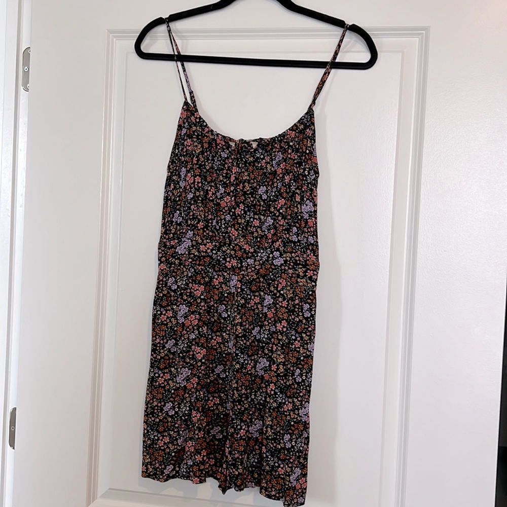 AE black and floral romper